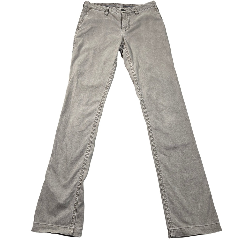Faherty Brand Chino Pants Mens Gray 28 Straight Stretch Cotton Casual Trousers